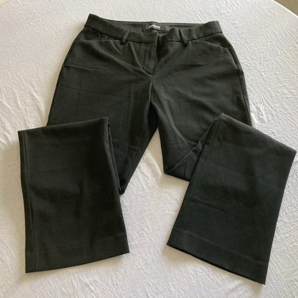 EXPRESS Editor BLACK Barely Boot Cut Mid Rise RN# 55285 Size 8 Business Casual - Picture 1 of 7